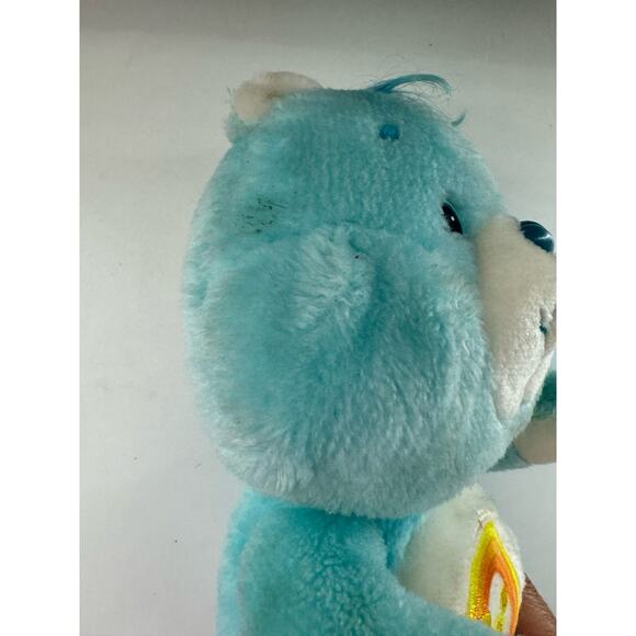 Vintage Care Bear Wish Bear 1983 Plush 13" Kenner Rainbow Shooting Star Blue - Picture 4 of 9
